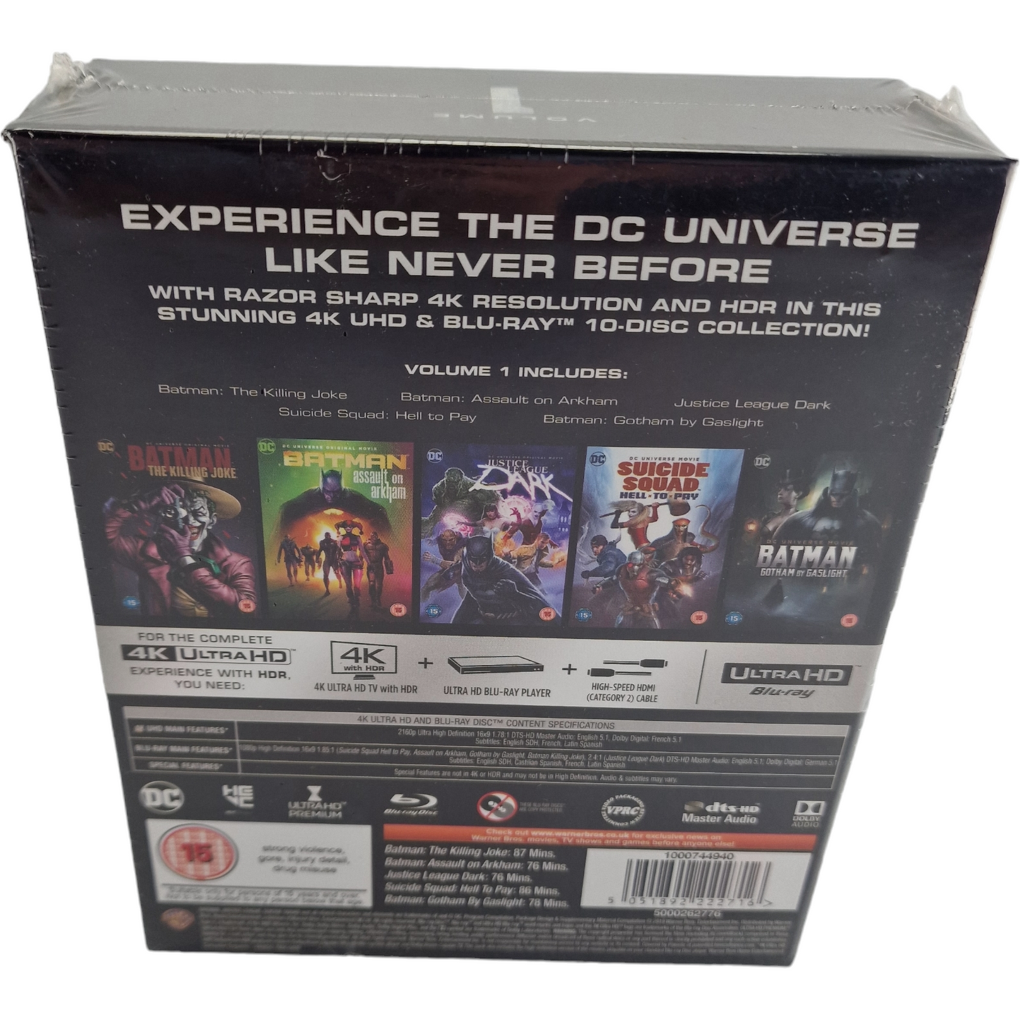 DC Universe Movie Collection: Volume 1 (5 Films) 4K Ultra HD + Blu-Ray  Slipbox