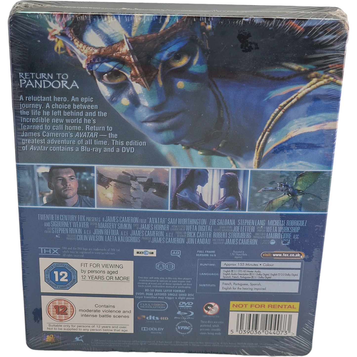 Avatar SteelBook Blu-ray + DVD  édition Limitée  cartes artistiques Zone Libre