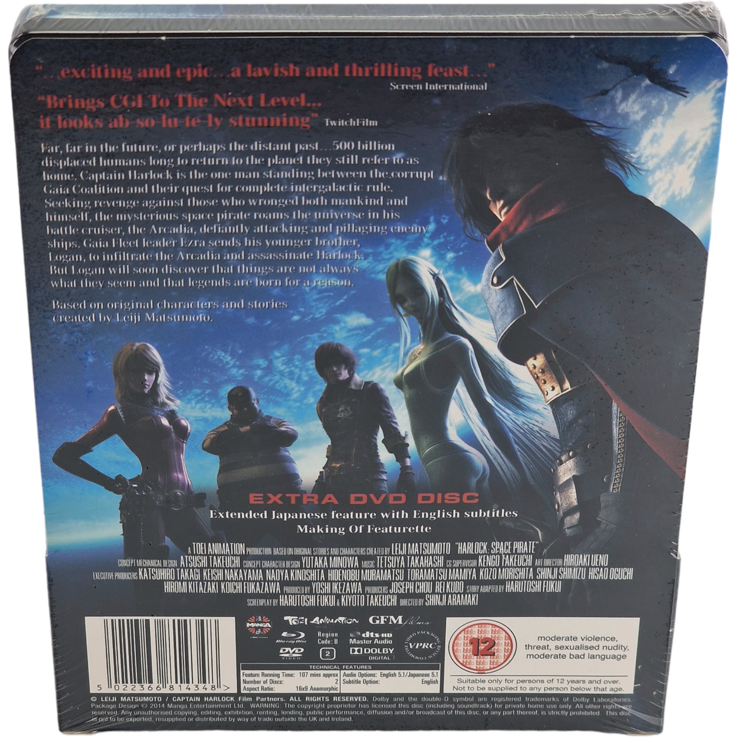 Harlock: Space Pirate Steelbook Version japonaise en DVD / Blu-ray 3D+2D Zavvi B