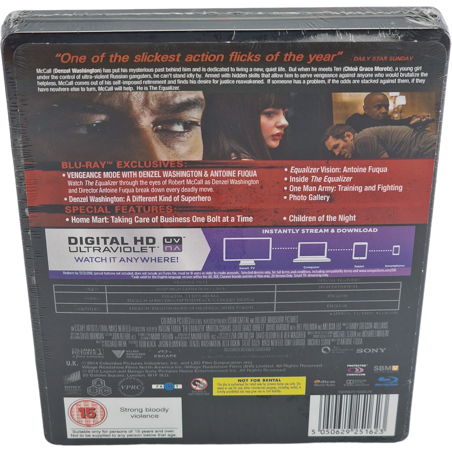 The Equalizer Blu-ray Steelbook Débossé Zavvi 2015 Limitée 4000 Ex  Zone Libre