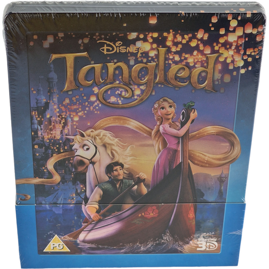 Tangled Disney Blu-ray 3D + 2D Steelbook Débossé  Zavvi  Limitée 2014 Zone Libre