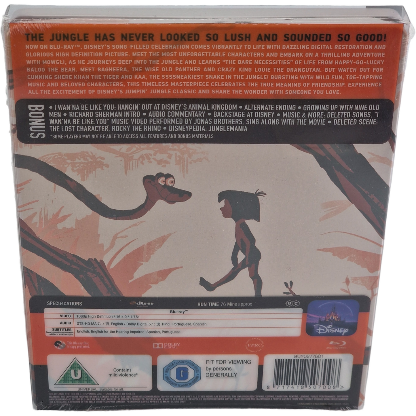 Le livre de la jungle Disney Blu-ray SteelBook Zavvi Exclusif Mondo X Limitée B