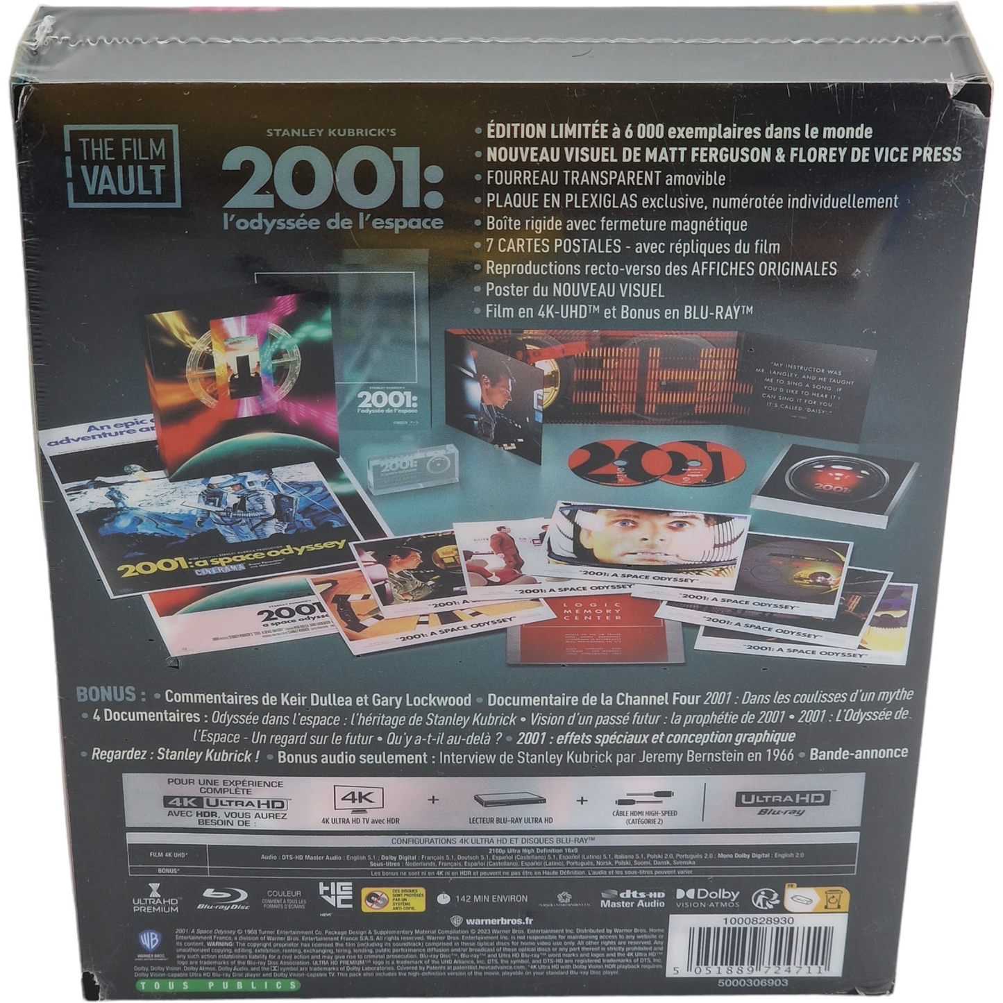 2001 -L'Odyssée de l'espace The Film Vault Limité 4K Ultra HD+Blu-ray Collector B