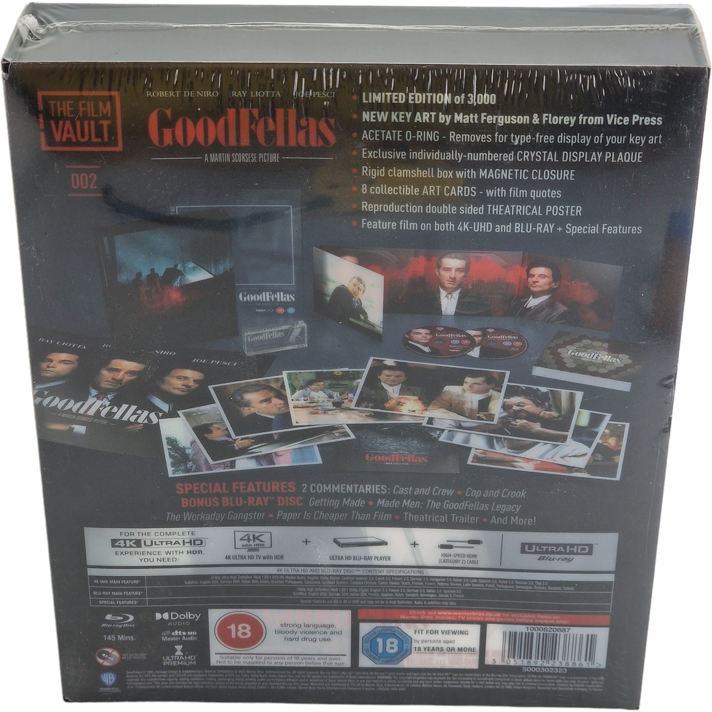 GoodFellas The Film Vault Limité 4K Ultra HD +Blu-ray Limité 3 000 Ex [-18] Libre