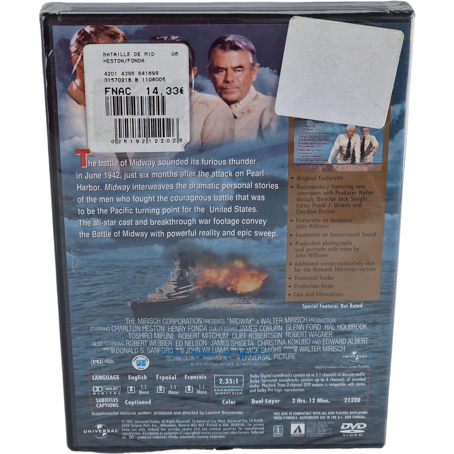 Midway 1989 DVD Charlton Heston, Henry Fonda 2003 Region 1