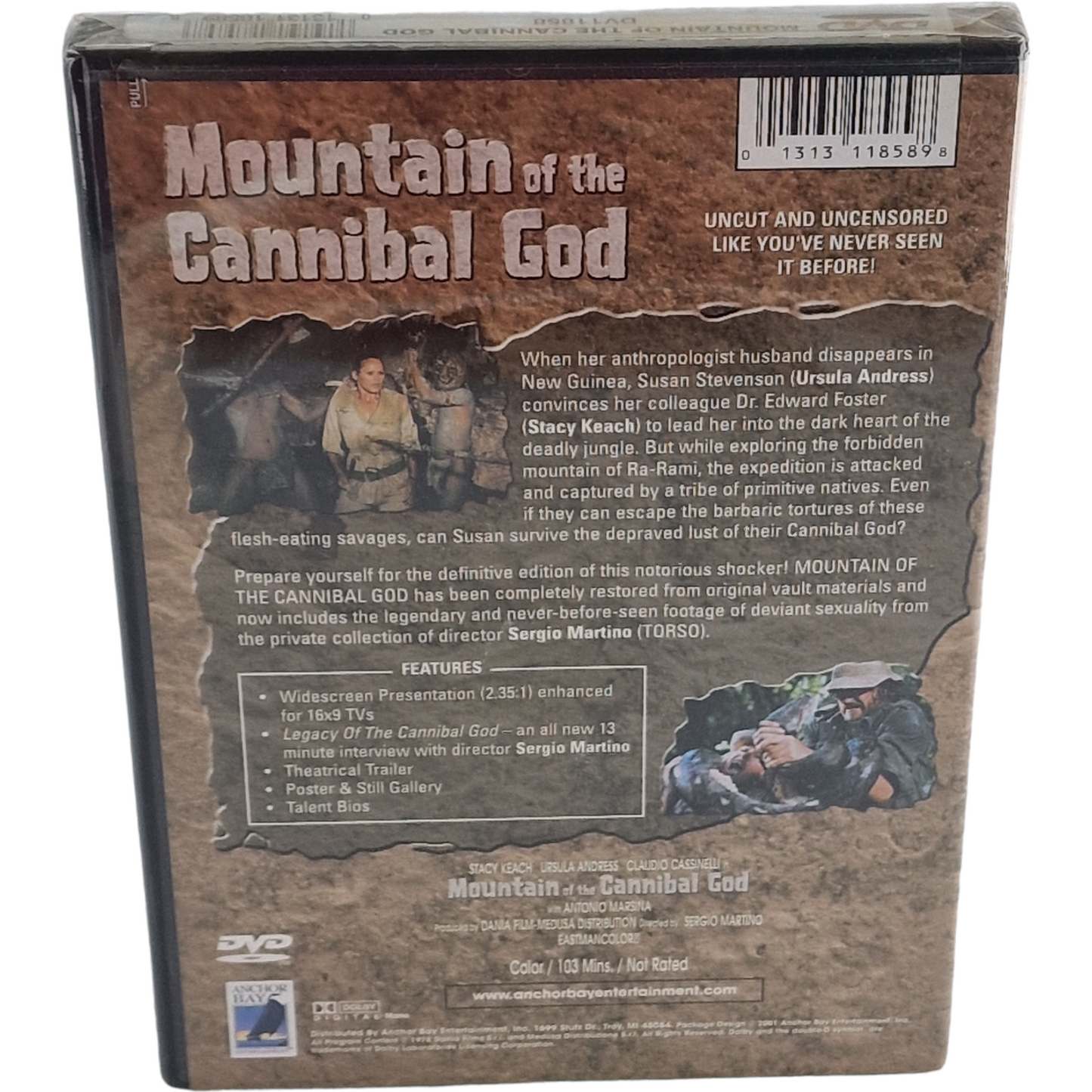 Mountain Of The Cannibal God 1978 DVD 2002 Ursula Andress / Sergio Martino Zone 1