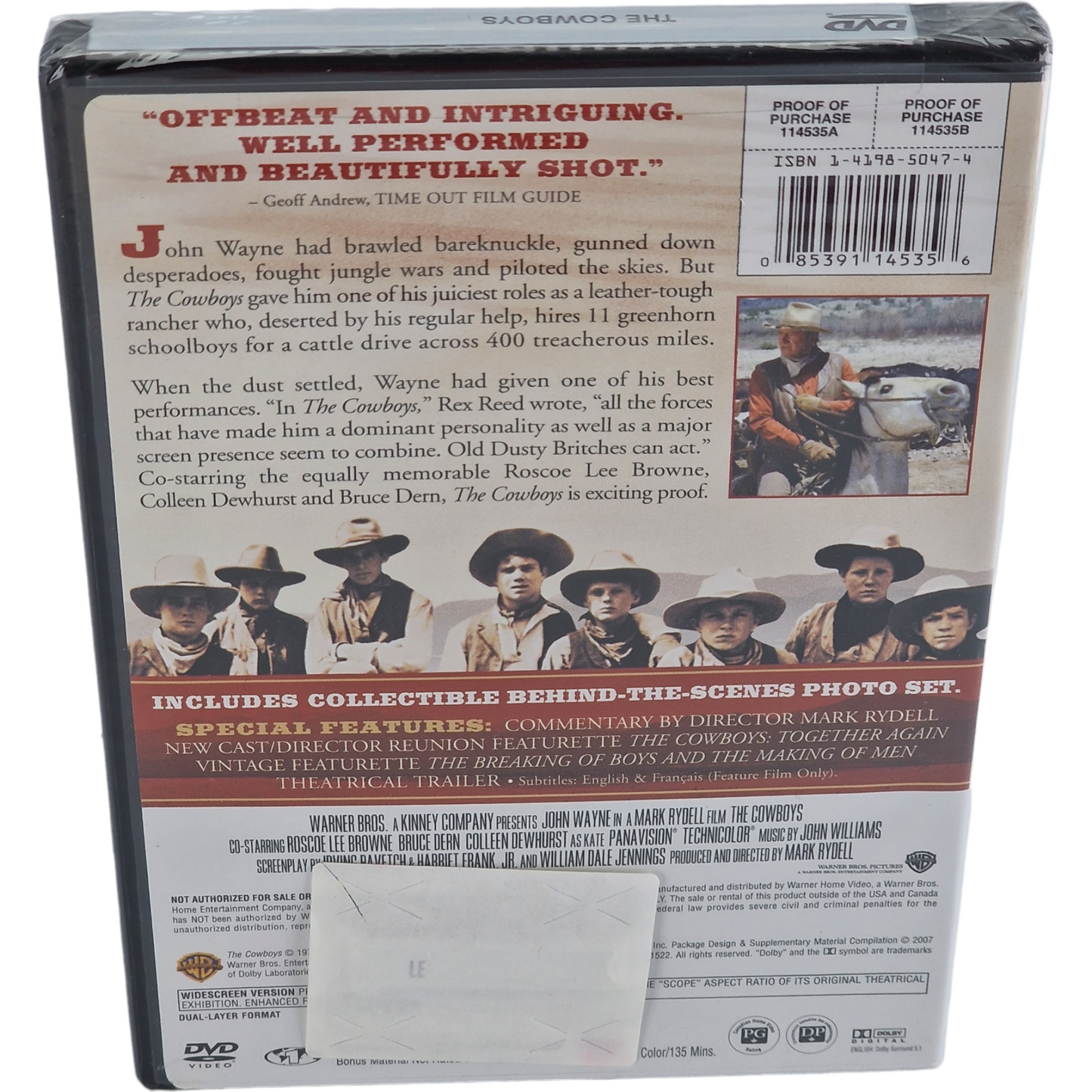 The Cowboys 1972  John Wayne DVD Édition de luxe avec Slipcover 2007  Region 1