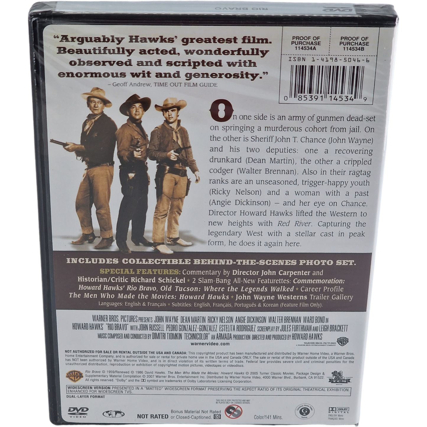 Rio Bravo 1953  John Wayne DVD Édition spéciale 2 disques Slipcover 2007  Zone 1