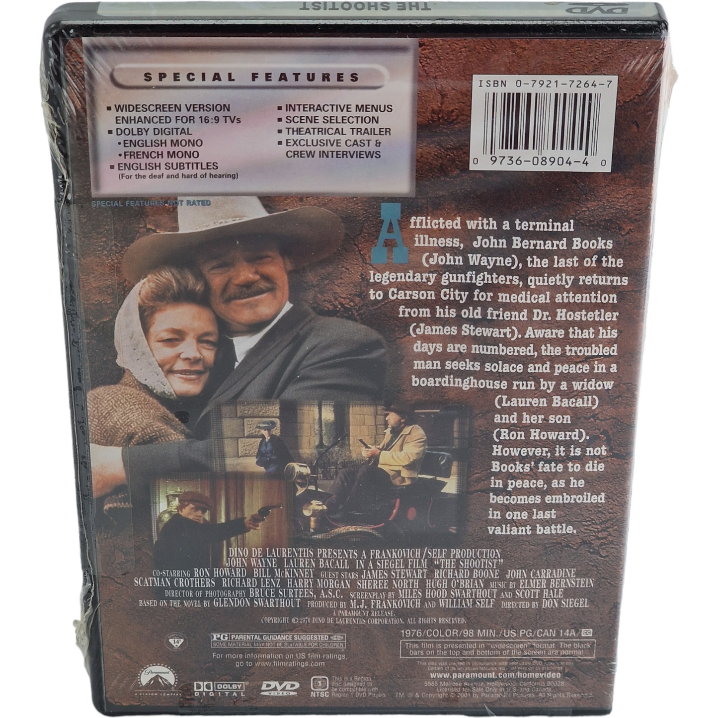 Le Dernier des géants 1976  DVD :  John Wayne  " The Shootist " 2001 Zone 1