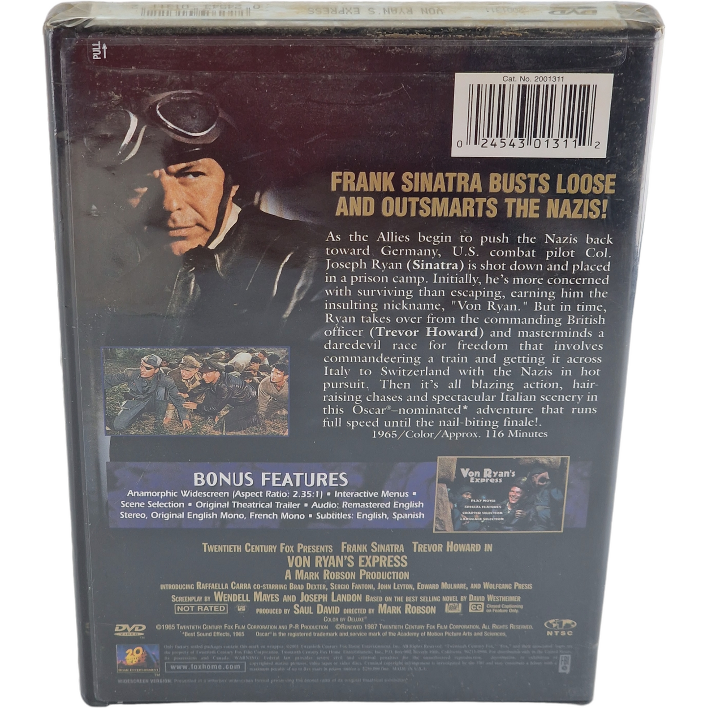 L'Express du colonel Von Ryan 1965 DVD :Frank Sinatra,Trevor Howard 2002 Zone 1