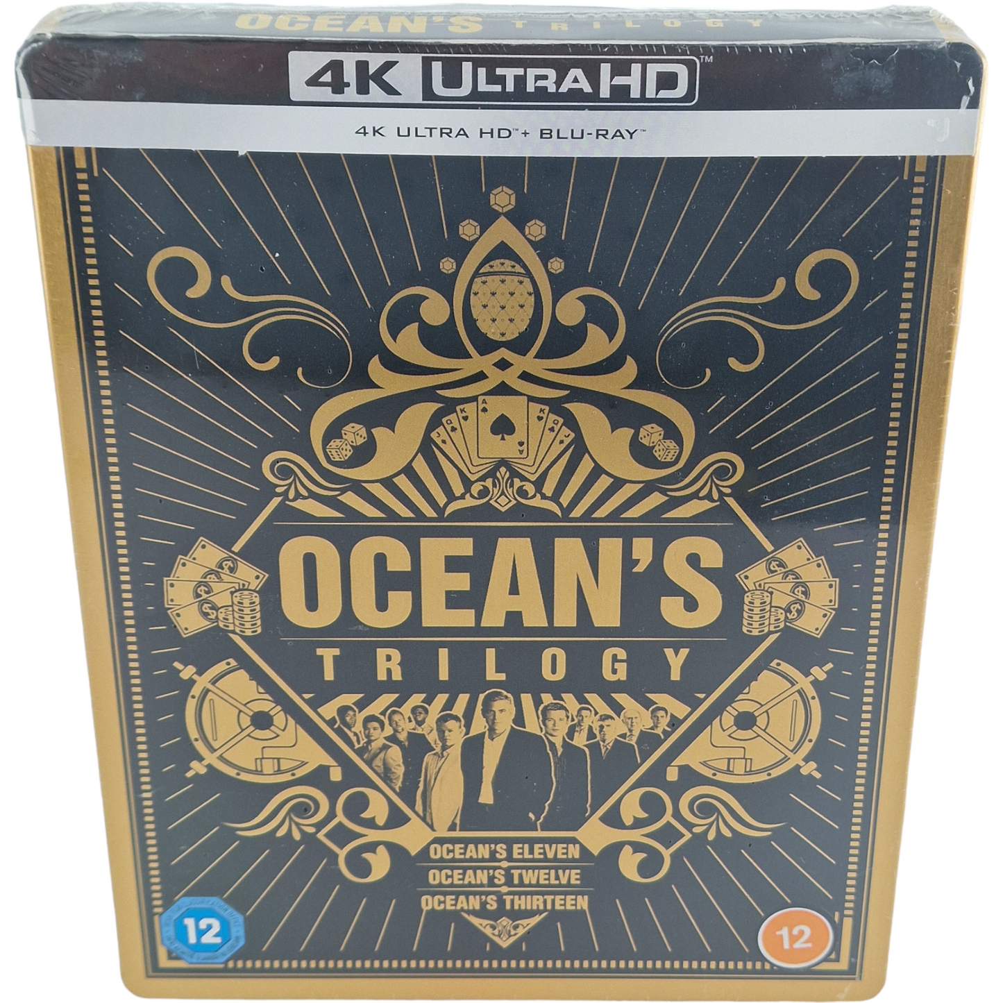 Ocean's 11-12 -13 La trilogie SteelBook 4K Ultra HD + Blu-ray Limitée Zavvi  B