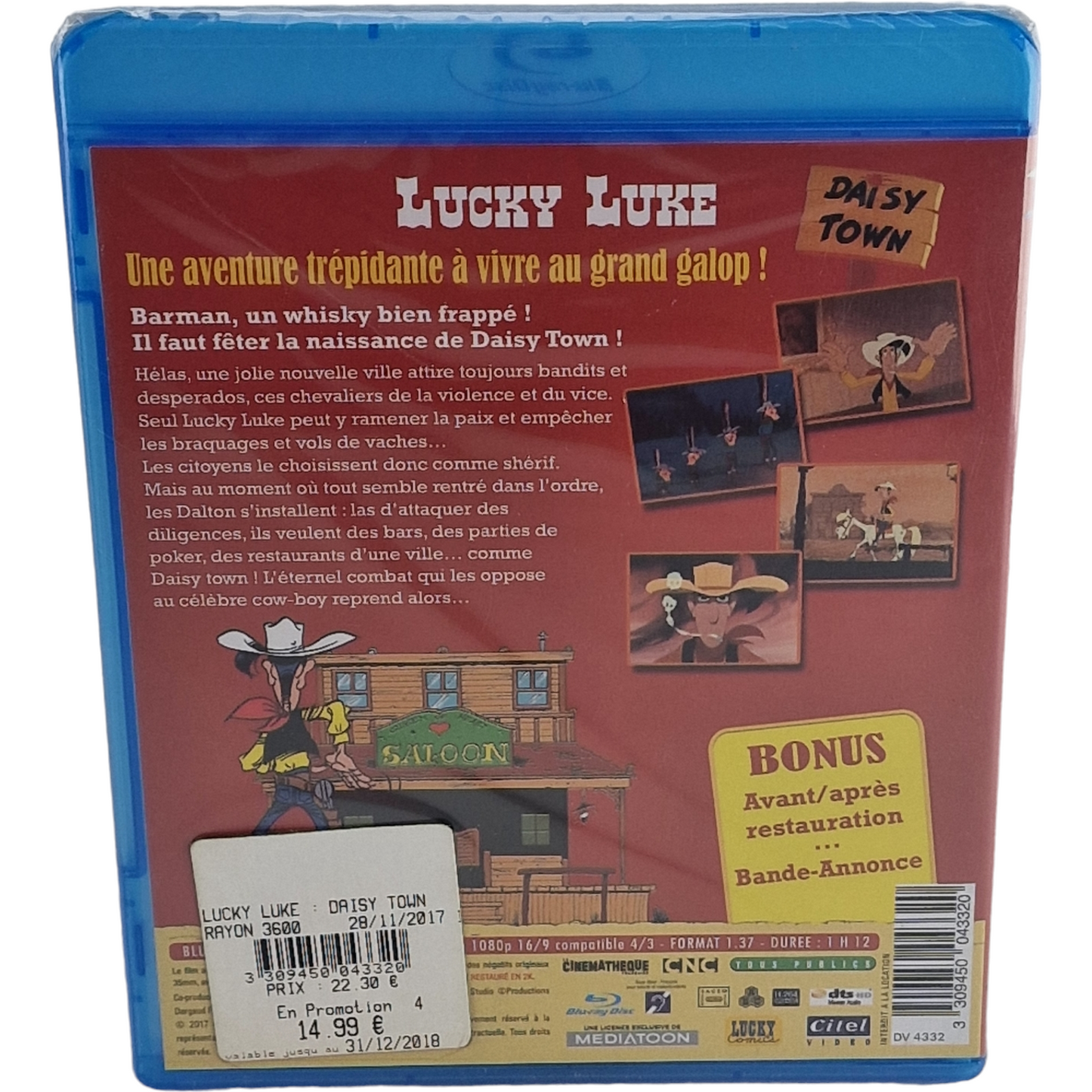 Lucky Luke: Daisy Town Blu-ray Nouveau Master Haute Definition 2017 Zone Libre