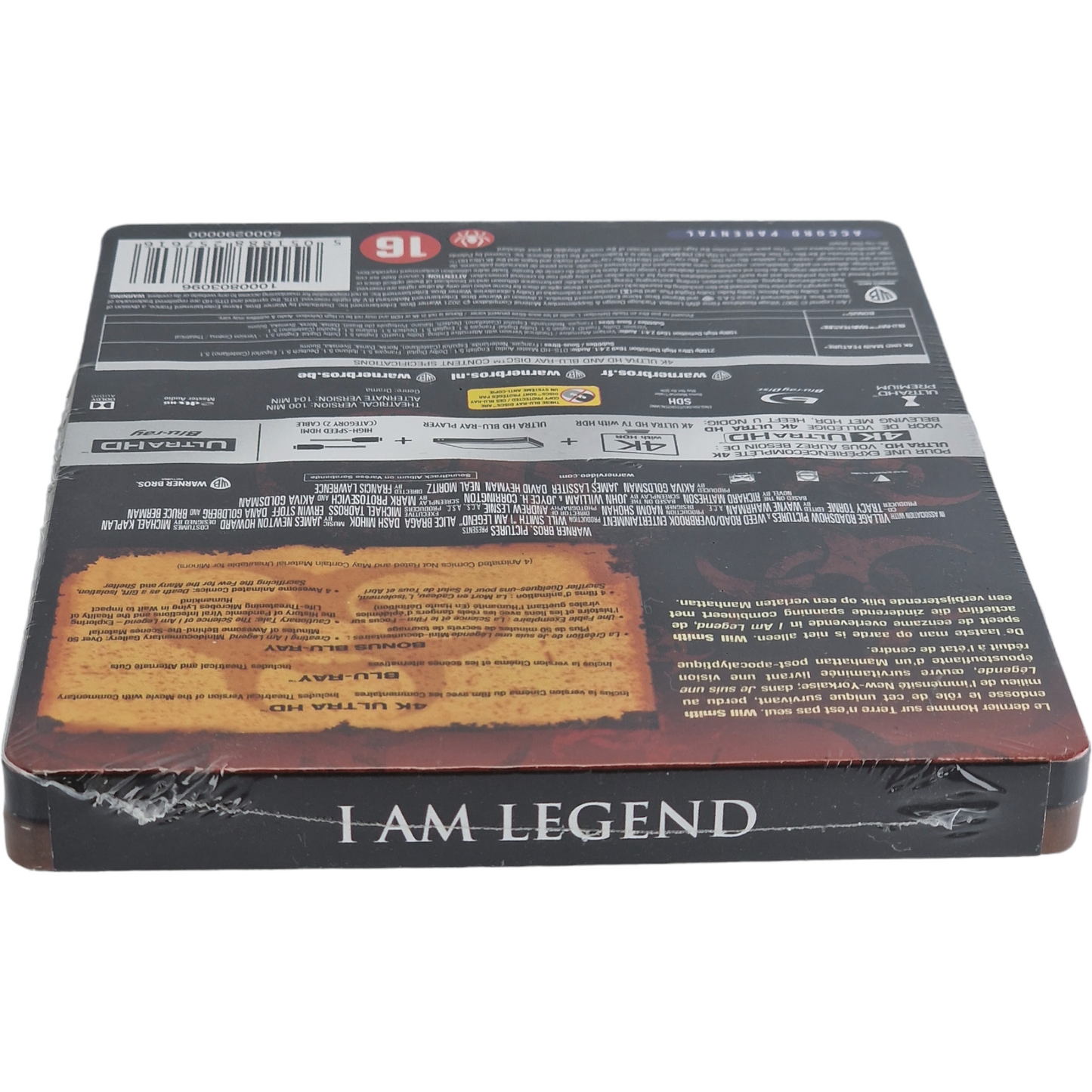 I Am Legend 4K Ultra HD + Blu-ray steelbook 2007 Édition Limitée Will Smith Zone B