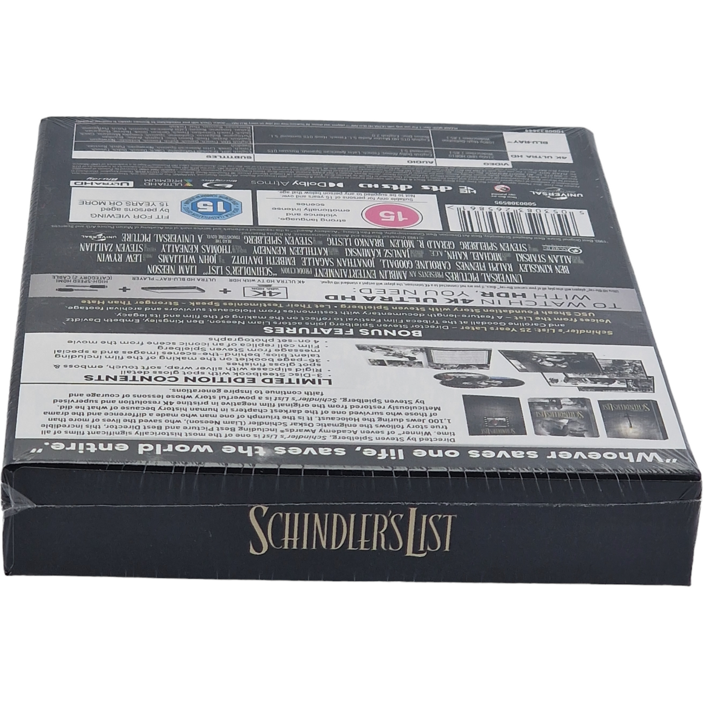 La liste de Schindler 4K Ultra HD+Blu-ray SteelBook Collector Edt Spielberg Libre