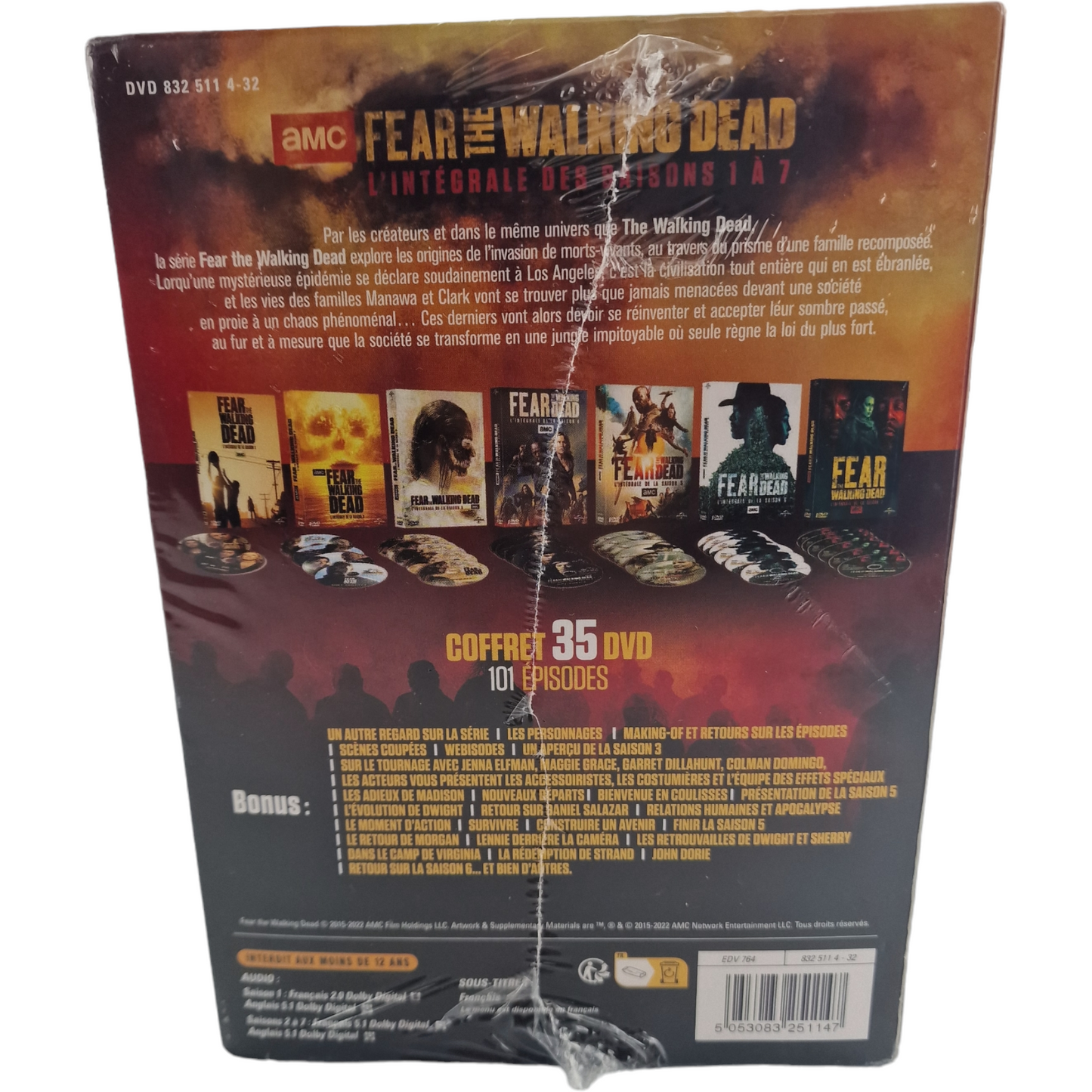 Fear The Walking Dead-L'intégrale des Saisons 1 à 7 Coffret 34 DVD  Zone 2 [-18]