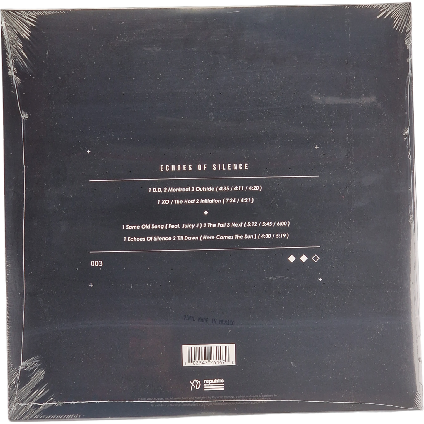 The Weeknd- Echoes of Silence 2 x Vinyle LP, Mixtape, Réédition 2015 Scellé usine