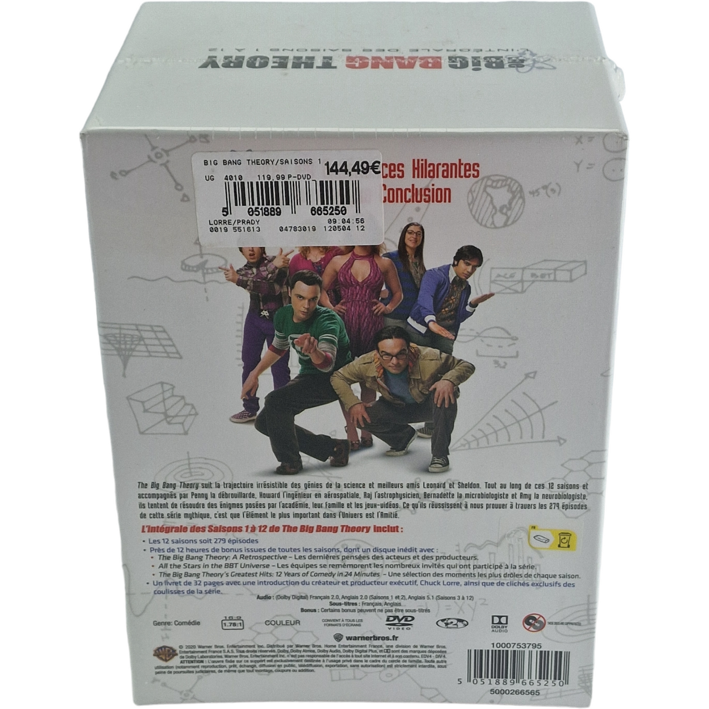 The Big Bang Theory DVD  L'Intégrale-Saisons 1 à 12: Coffret 279 épisodes Zone B