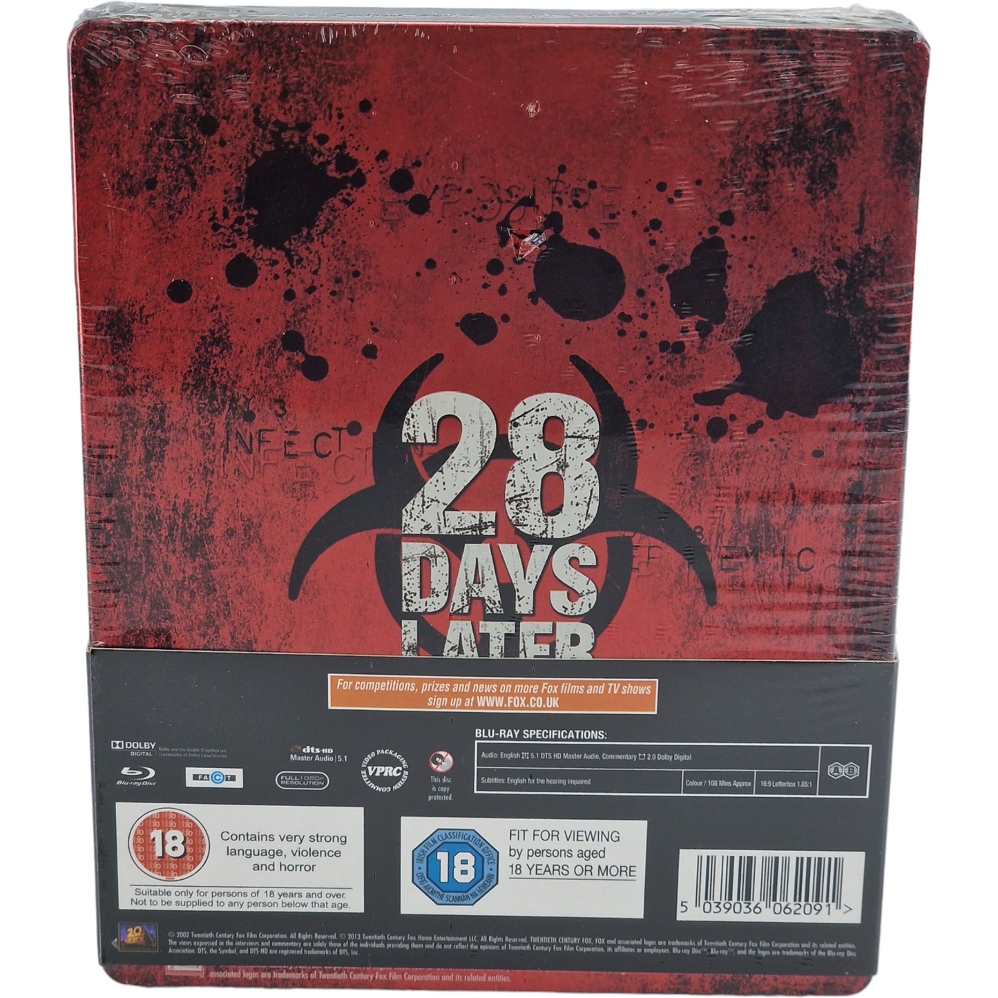 28 Days Later Steelbook Débossé Zavvi Limit Danny Boyle,Cillian Murphy [-18] Libre