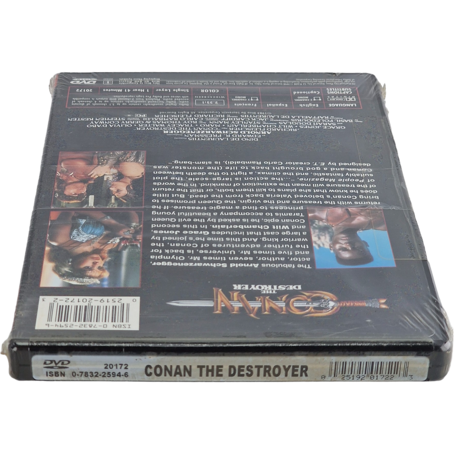 Conan the Destroyer 1984 DVD :Richard Fleischer Arnold Schwarzenegger1998 Zone 1