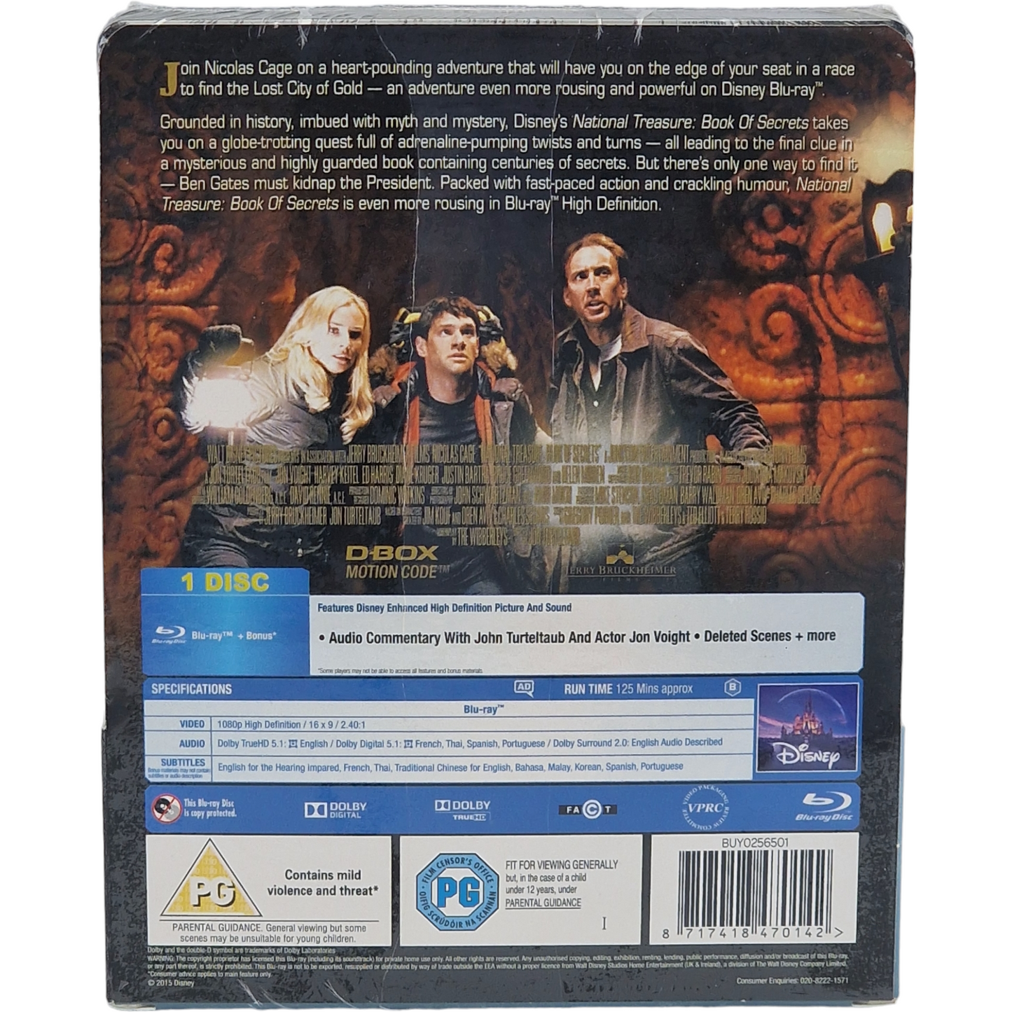 National Treasure 2:Book of Secrets Blu-ray SteelBook Zavvi Limité Disney Libre