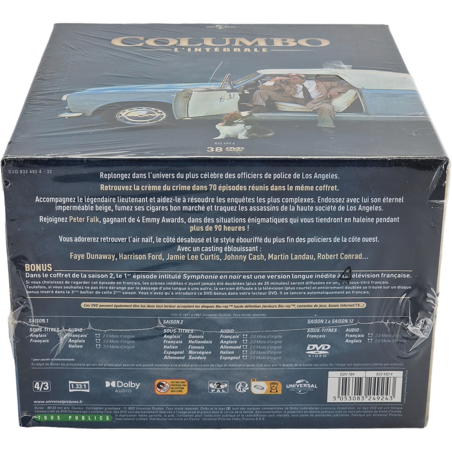 Columbo-L'intégrale des Saisons 1 à 12 Coffret 38 DVD  Peter Falk Zone 2