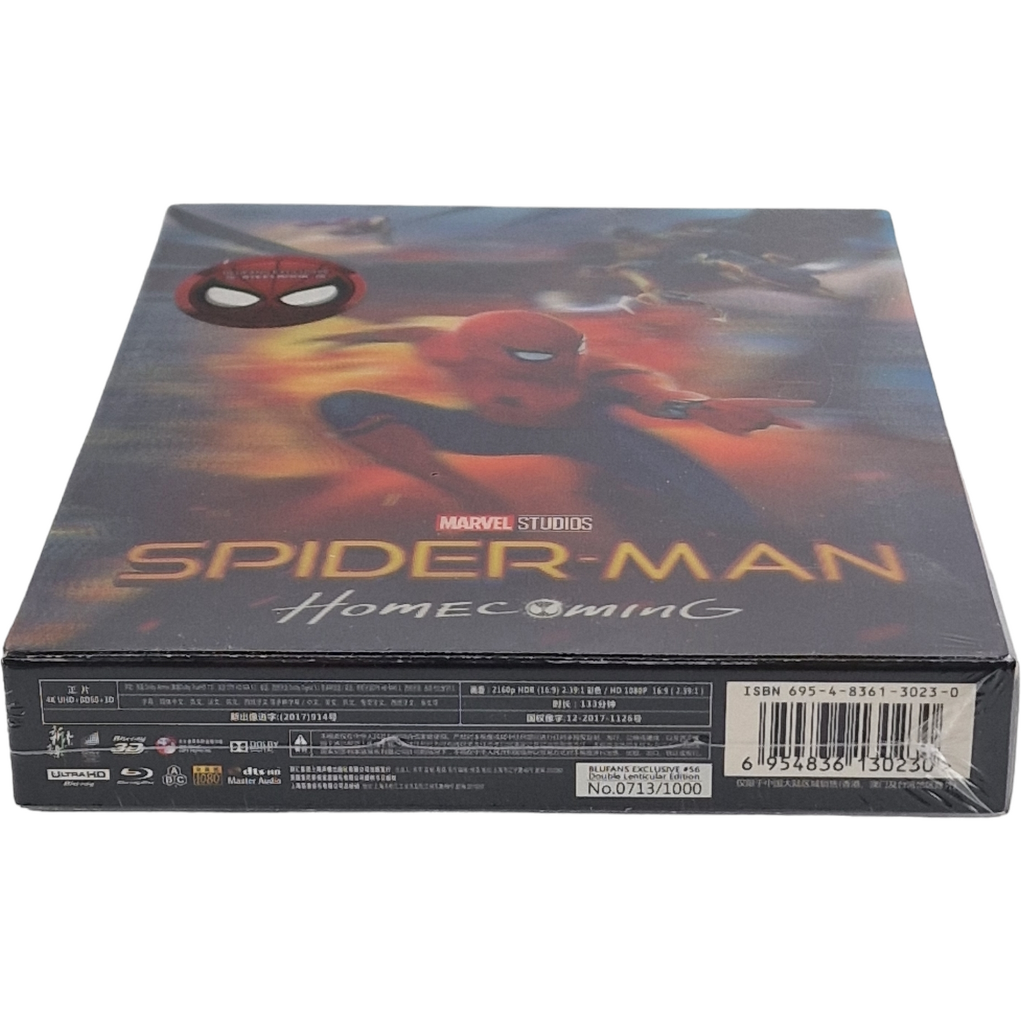 Spider-Man Homecoming 4K UHD+3D+2D Steelbook Double Lenticulaire Blufans 1000 Ex