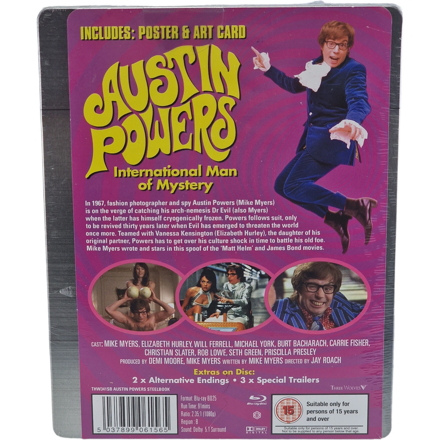 Austin Powers: International Man of Mystery Blu-ray Steelbook Zavvi 20ème B.A