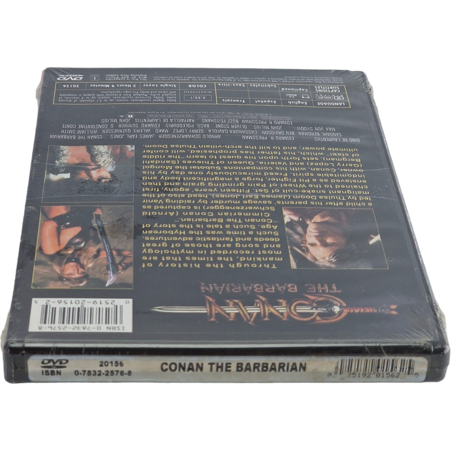 Conan the Barbarian  1982  DVD : John Milius Arnold Schwarzenegger 1998 Zone 1