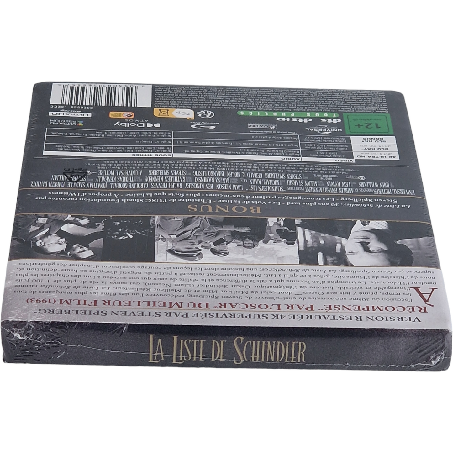 La liste de Schindler 4K Ultra HD + Blu-ray SteelBook Édition 30e  Spielberg B