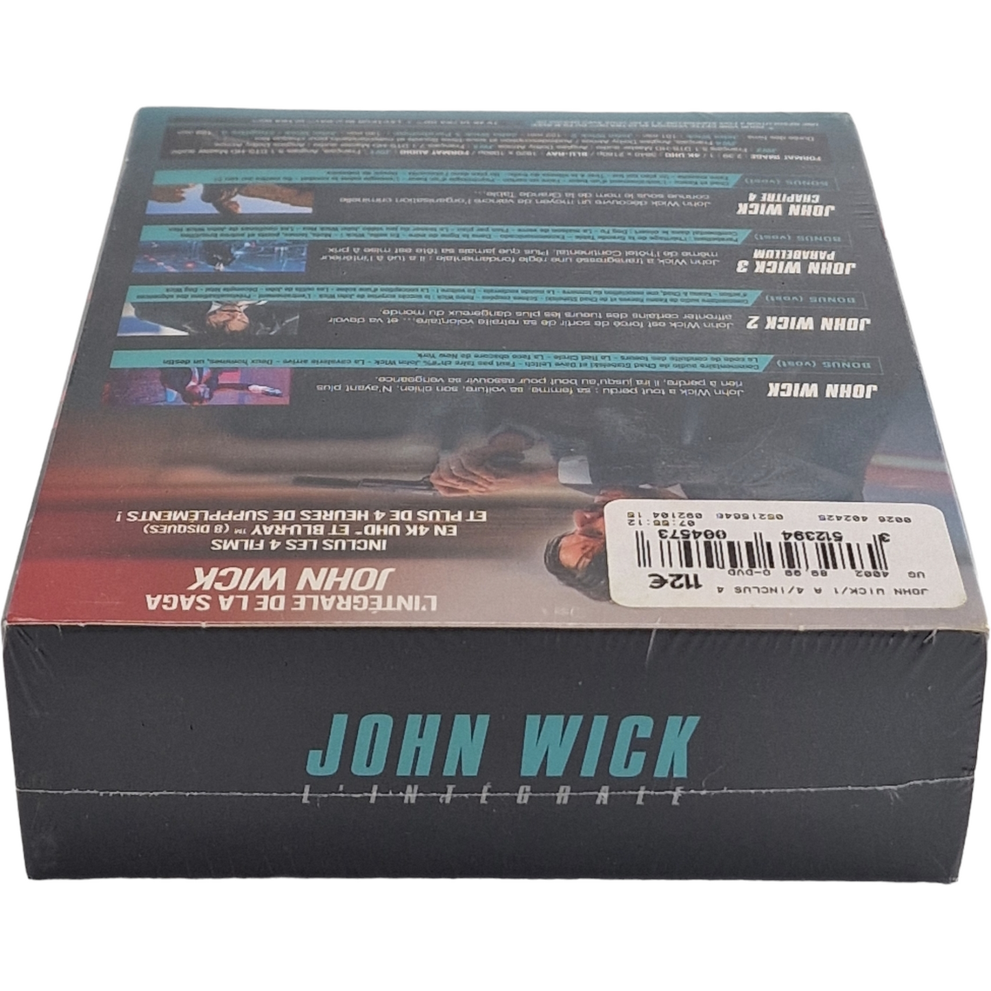 John Wick 1-2-3-4 chapitres 4 K Ultra HD + Blu-ray 4 Films Keanu Reeves 2023 Zone 2