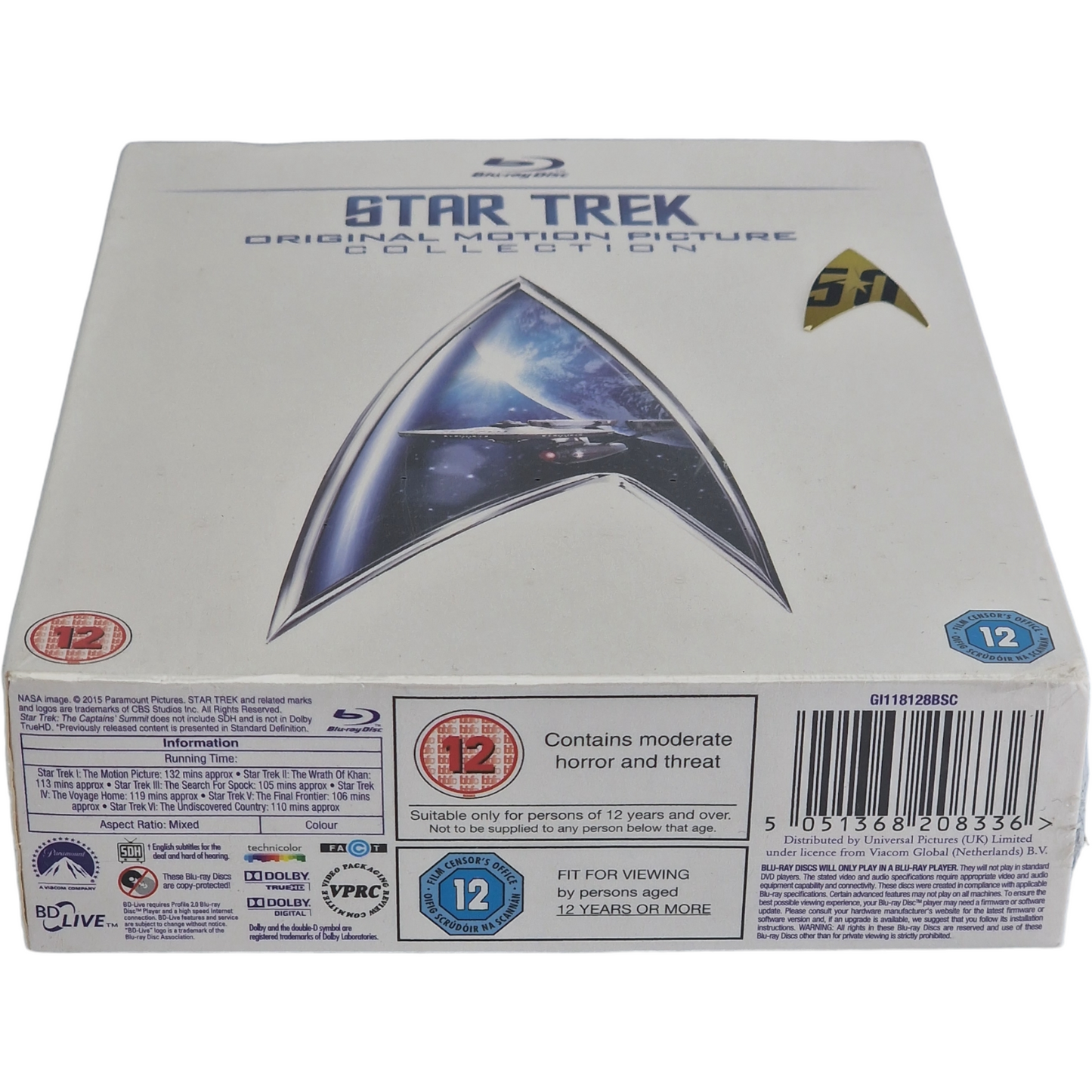 Star Trek :Original Motion Picture Collection 6 Films Blu-ray 1979-1991 Zone Libre