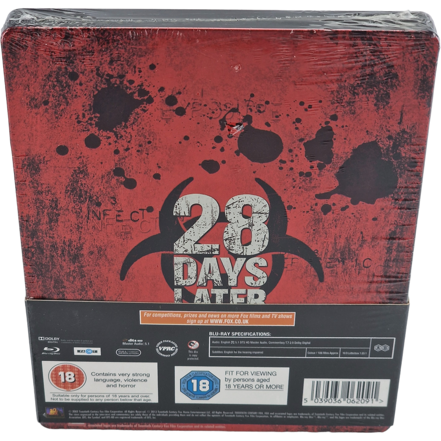 28 Days Later Steelbook Débossé Zavvi Limit Danny Boyle,Cillian Murphy [-18] Libre