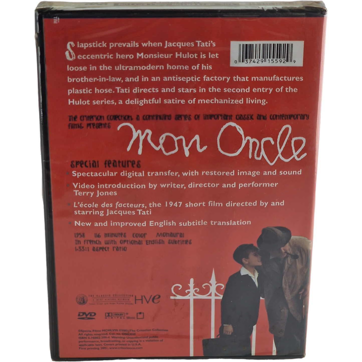 Mon Oncle 1958 DVD  Collection Criterion Limitée Jacques Tati  2004 Zone 1