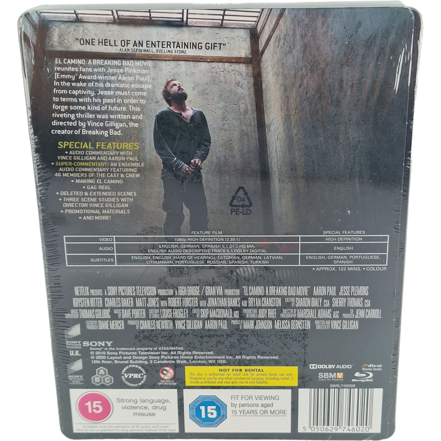 El Camino: A Breaking Bad Film Blu-ray SteelBook Édition limitée Region B