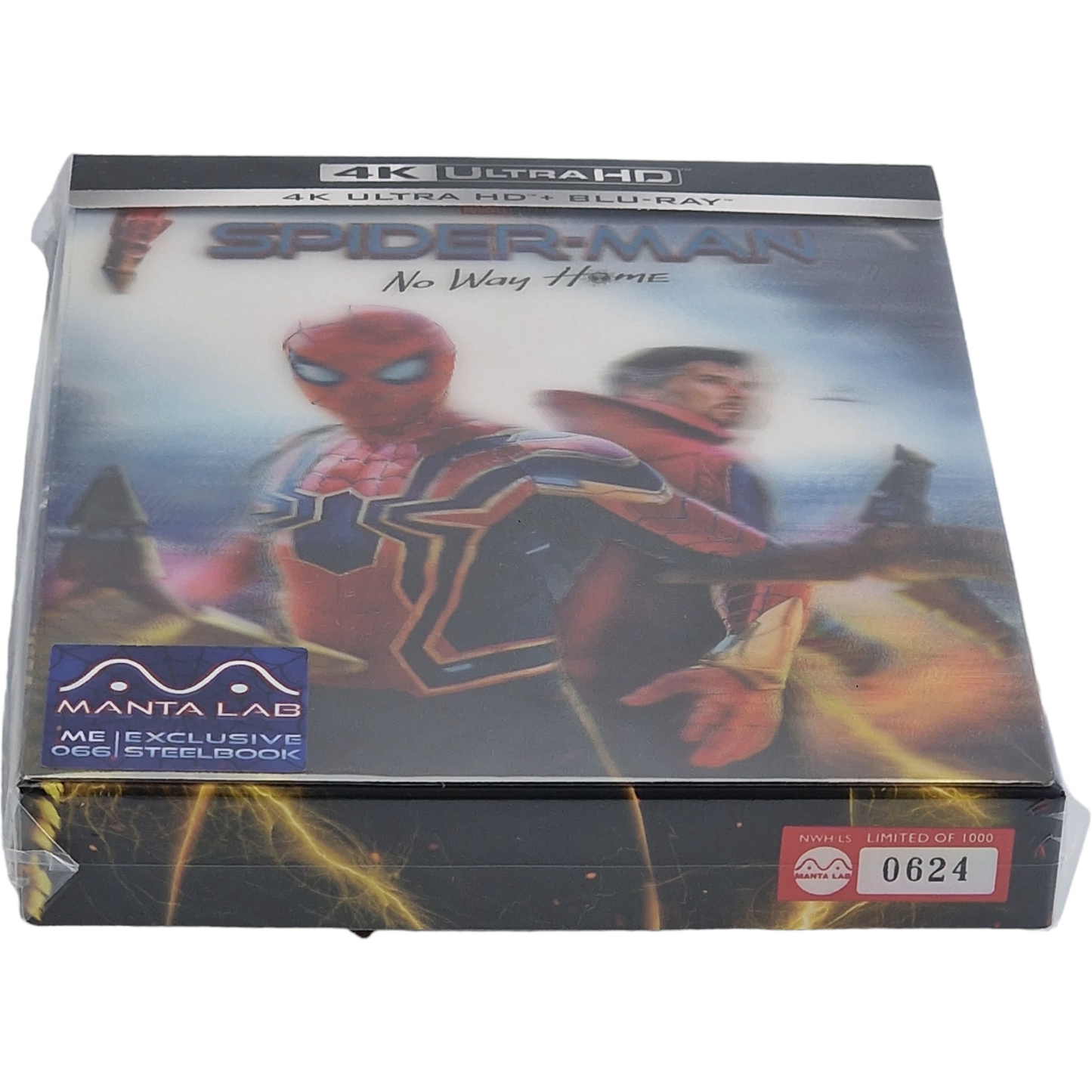 Spiderman: No Way Home 4 K UHD+Blu-ray Steelbook Lenticulaire Mantalab 1000 Ex