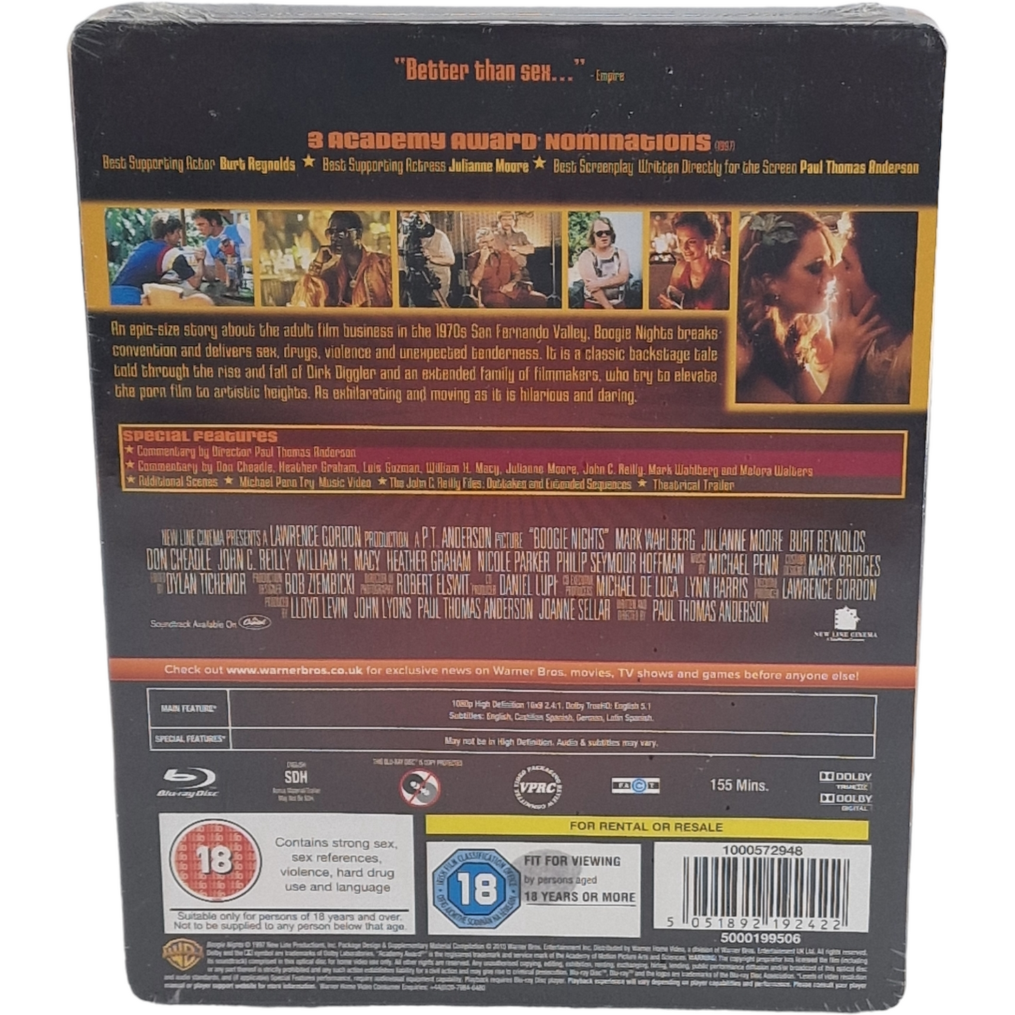 Boogie Nights Blu-ray SteelBook Débossé Zavvi Mark Wahlberg, Julianne Moore B