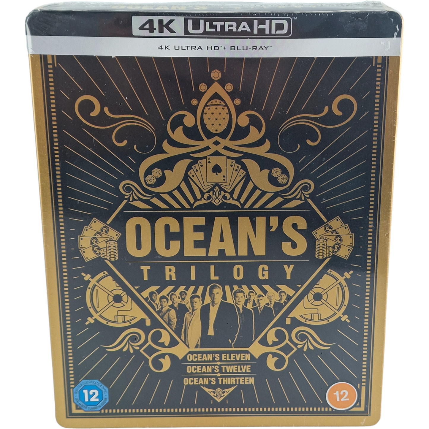 Ocean's 11-12 -13 La trilogie SteelBook 4K Ultra HD + Blu-ray Limitée Zavvi  B