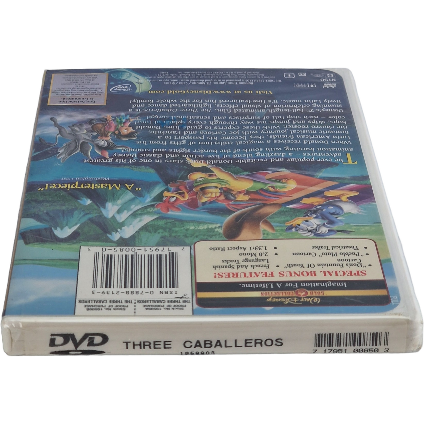 The Three Caballeros  1944 DVD Collection Édité Classique Disney Gold 2000 Zone 1