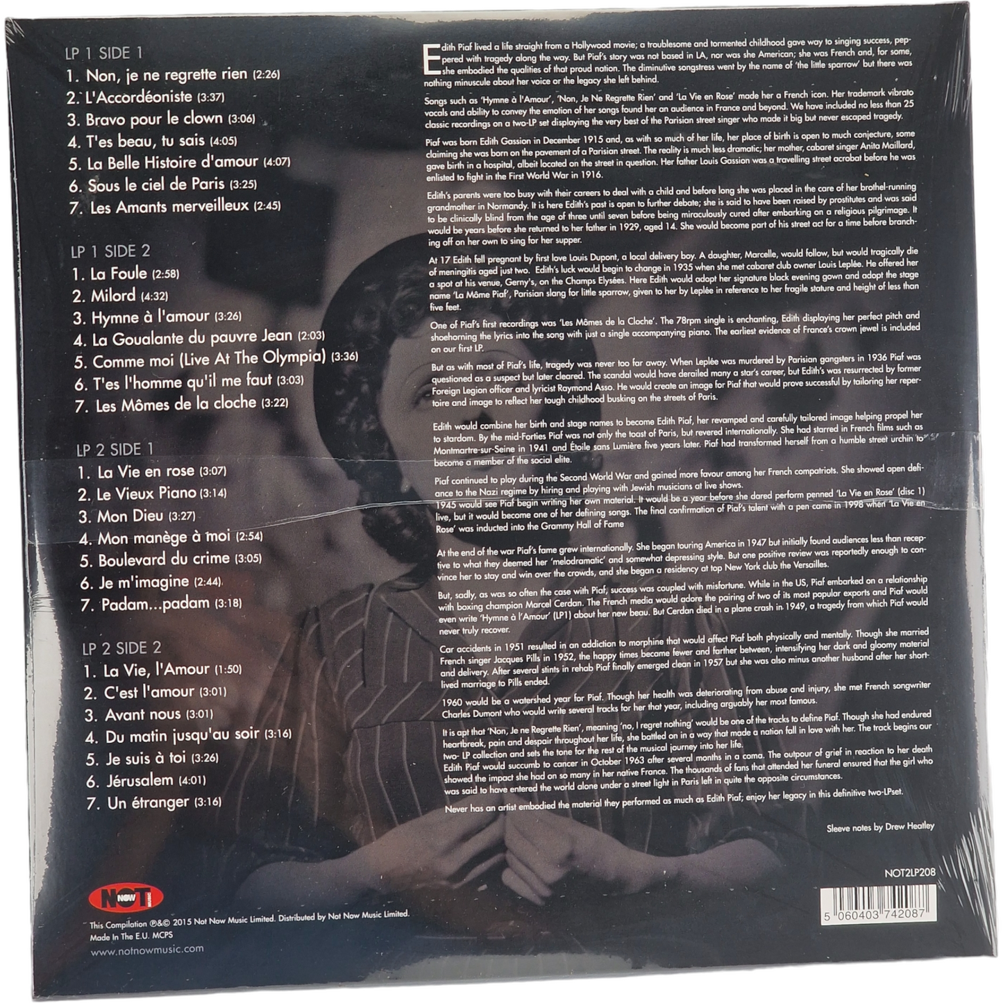 Edith Piaf – Je Ne Regrette Rien 2 X Vinyl  12" Album 33 LP  Scellé en usine