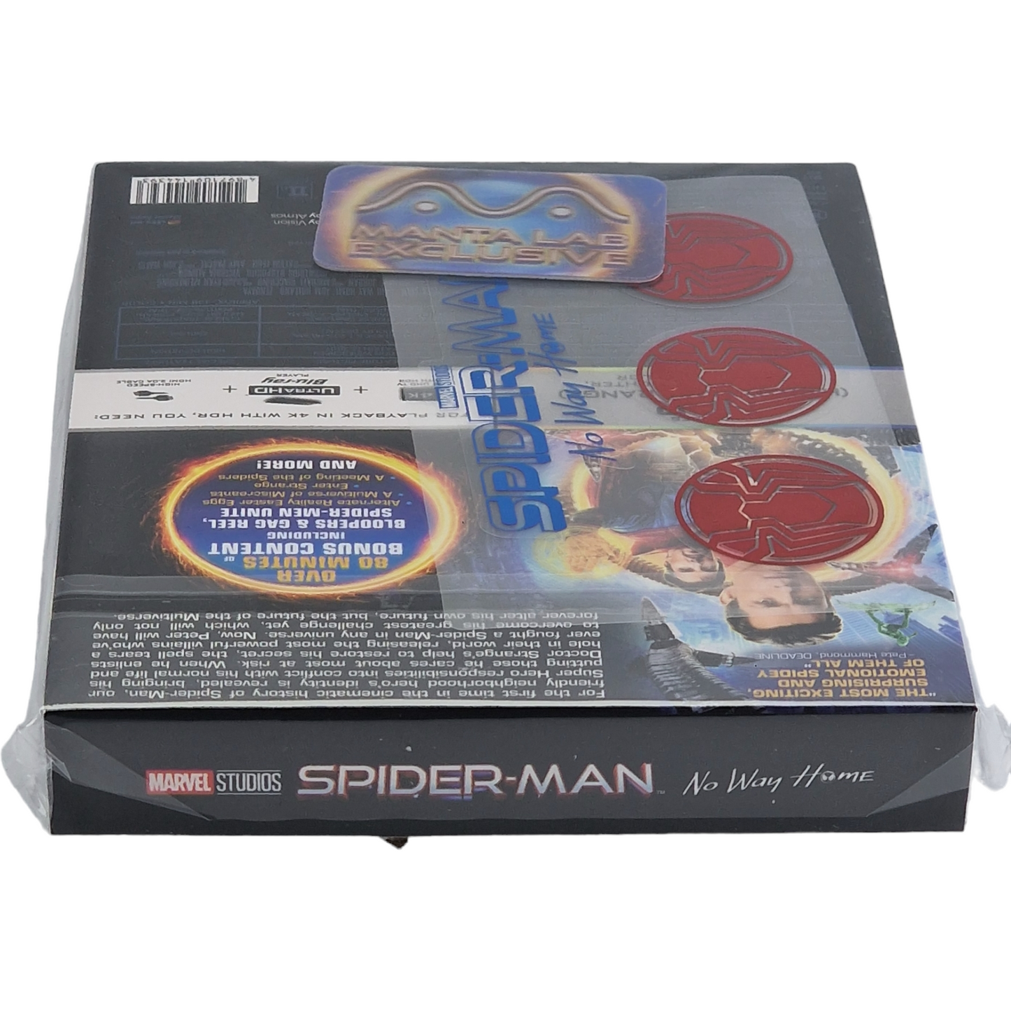 Spiderman: No Way Home 4 K UHD+Blu-ray Steelbook Lenticulaire Mantalab 1000 Ex