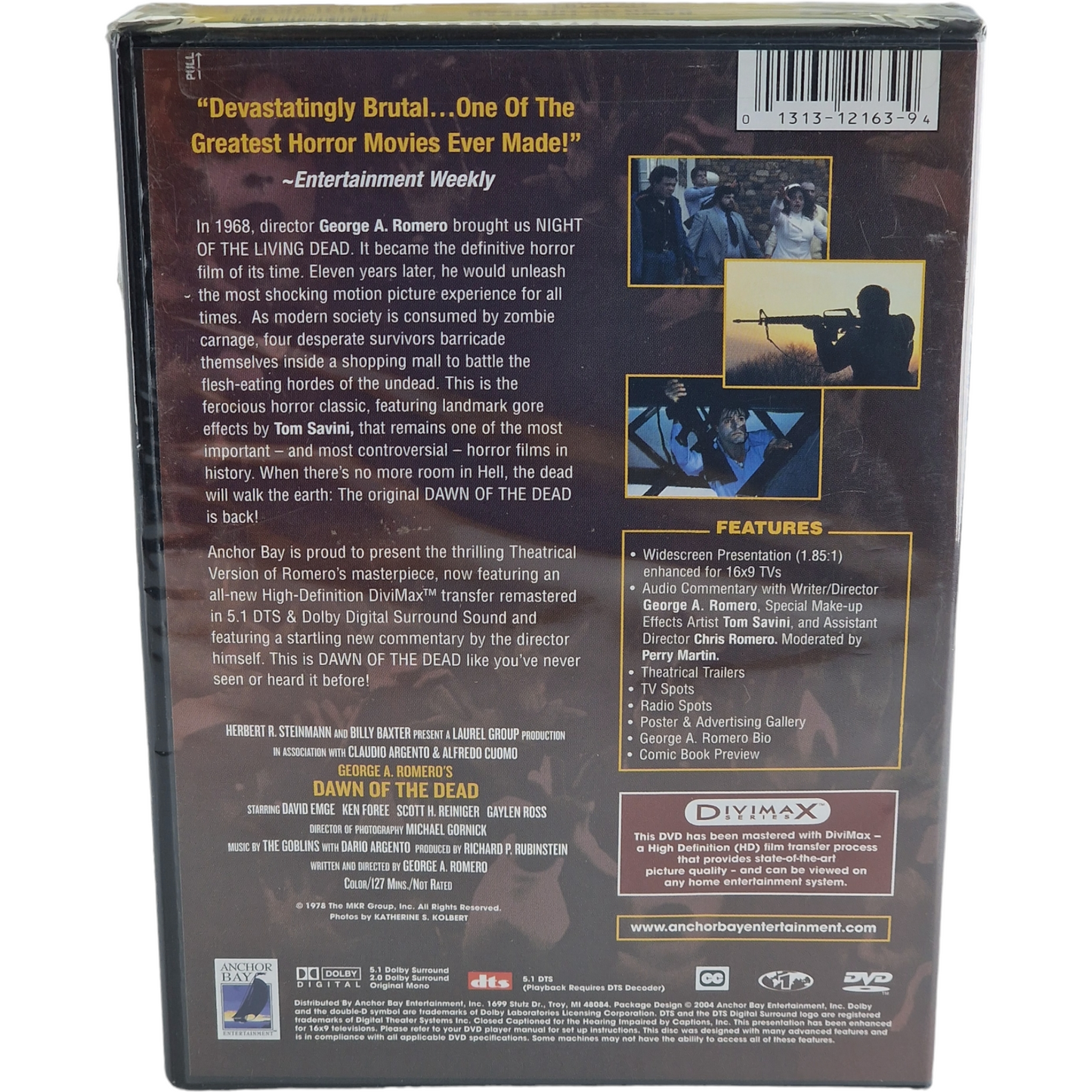 Dawn of the Dead 1978 DVD Divimax Edition | Holo-Foil Cover 2004  Zone 1