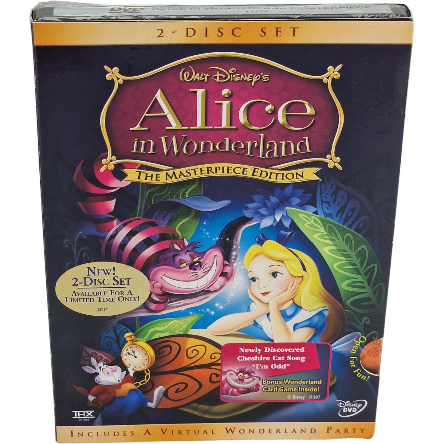 Alice in Wonderland 1951 DVD The Masterpiece Edition  2-Disc  Disney 2000 Zone A