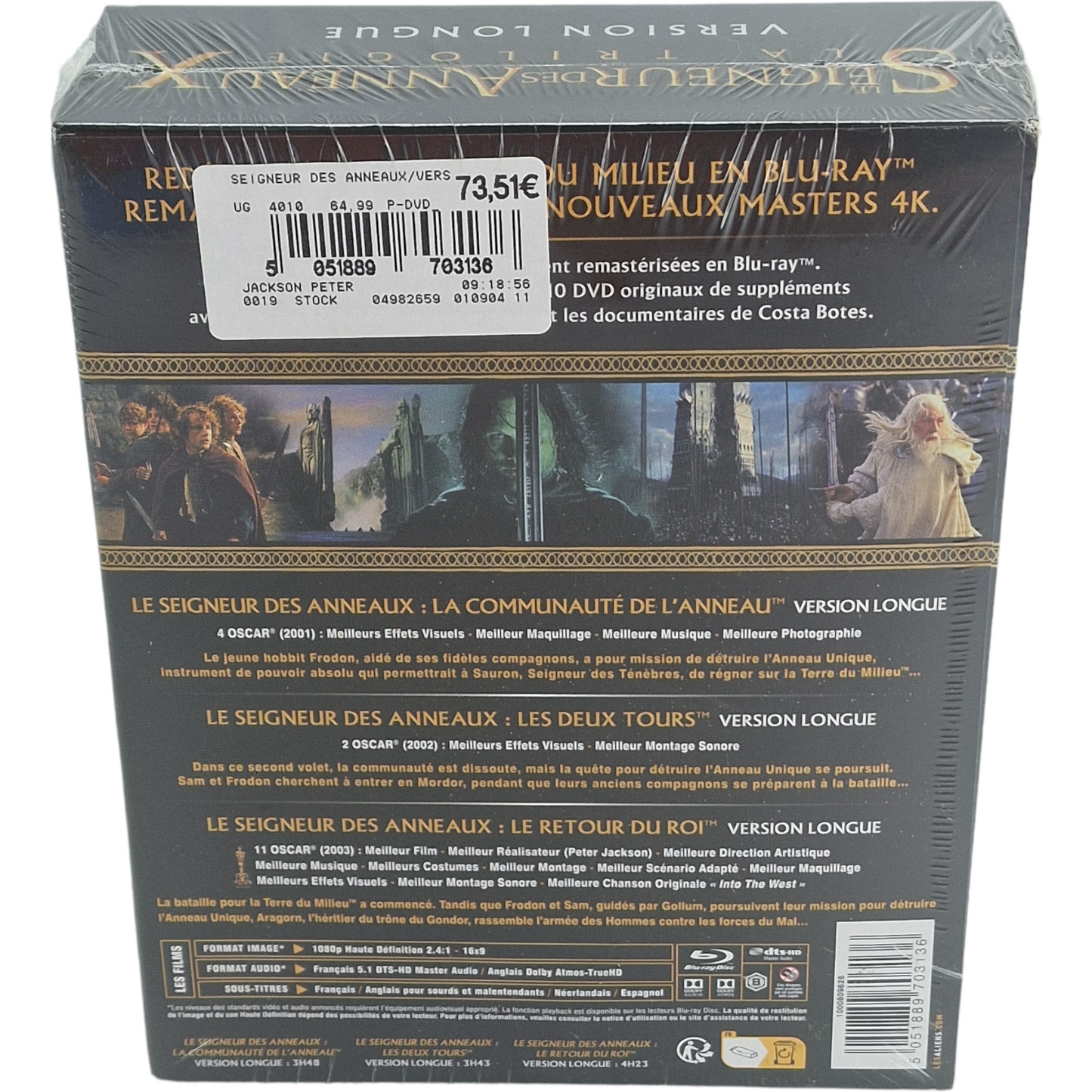 Le Seigneur des Anneaux Blu-ray coffret Version Longue-Édit spéciale Fnac Zone B