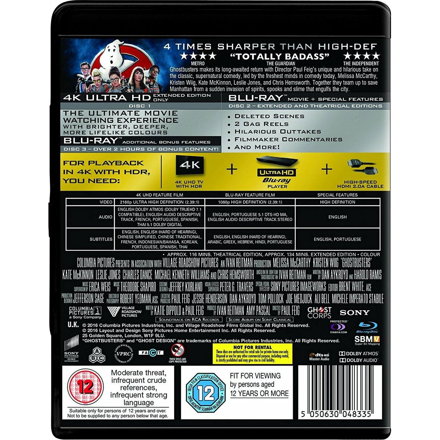 Ghostbusters , 4K Ultra HD + Blu-ray VF [Royaume-Uni] [Import] Région libre