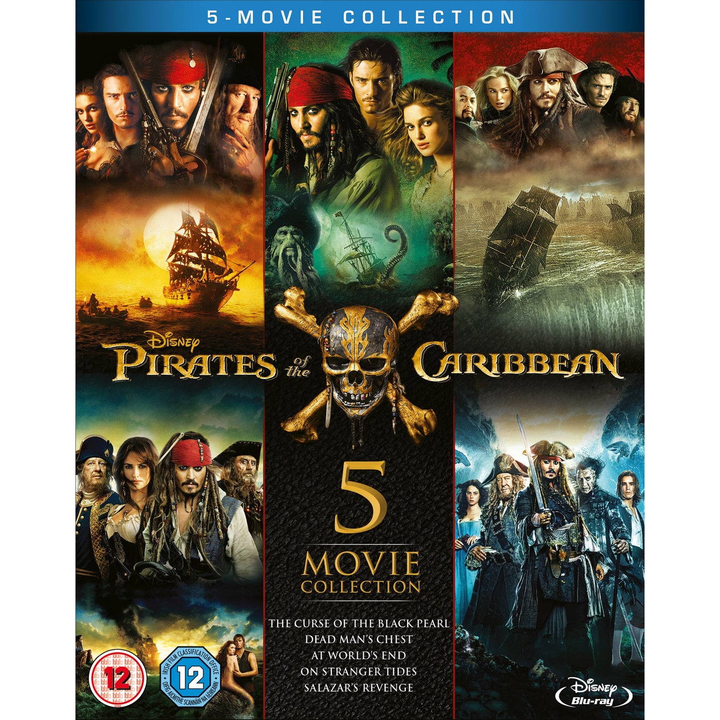 Pirates des Caraïbes : Collection de 5 films Blu-ray Disney [UK Import]