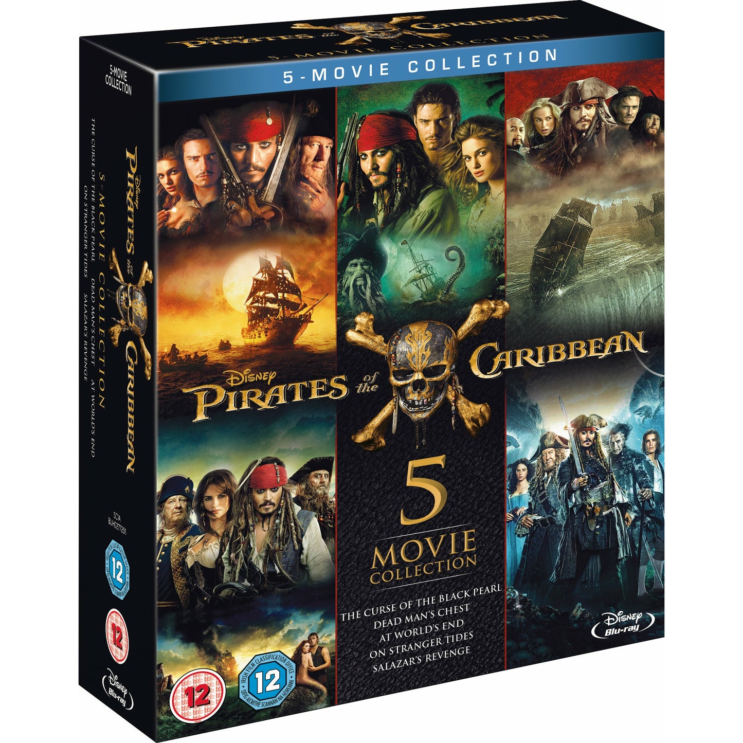 Pirates des Caraïbes : Collection de 5 films Blu-ray Disney [UK Import]