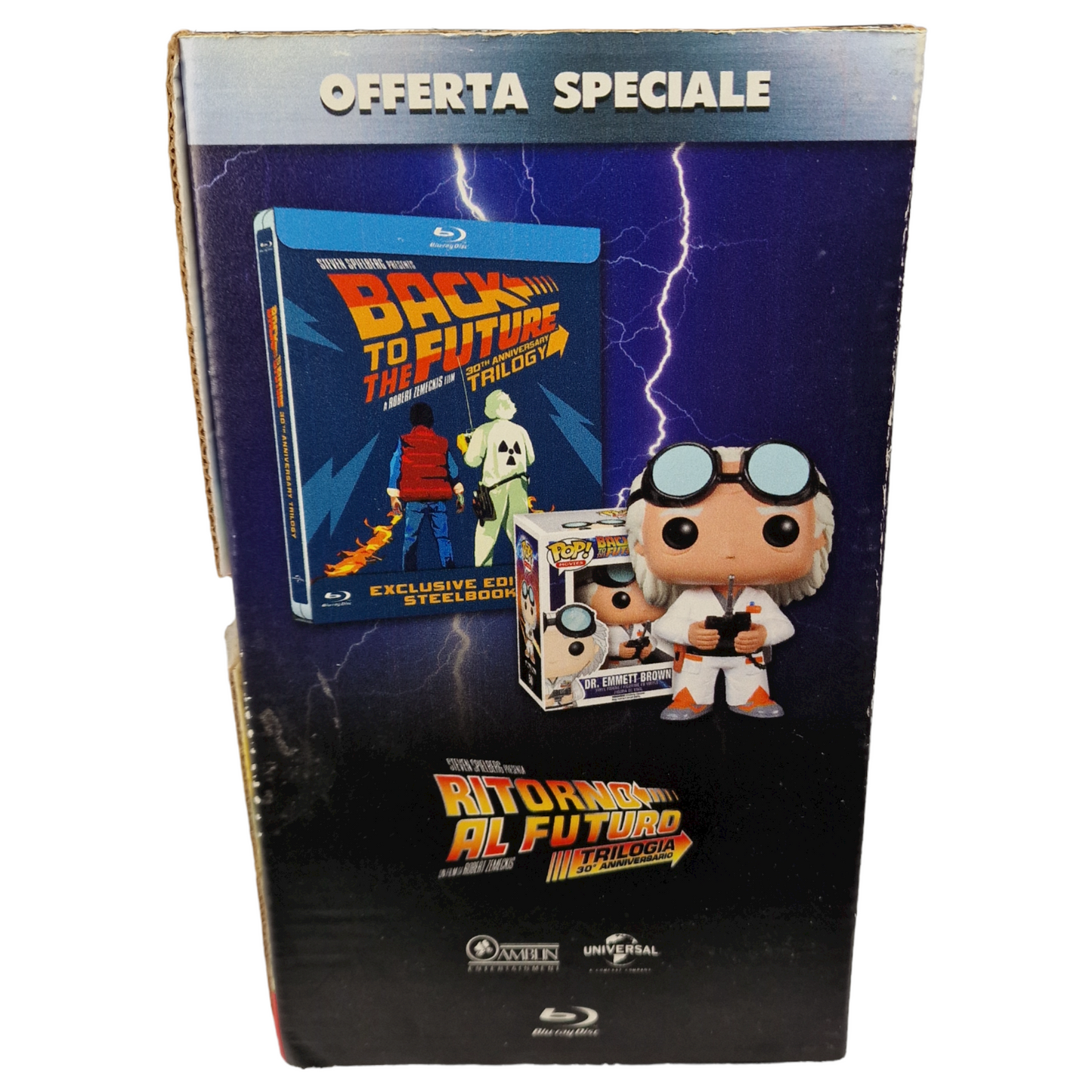 Back to The Future Steelbook Trilogie Blu-ray + Funko Pop 50 Italie Import Fr