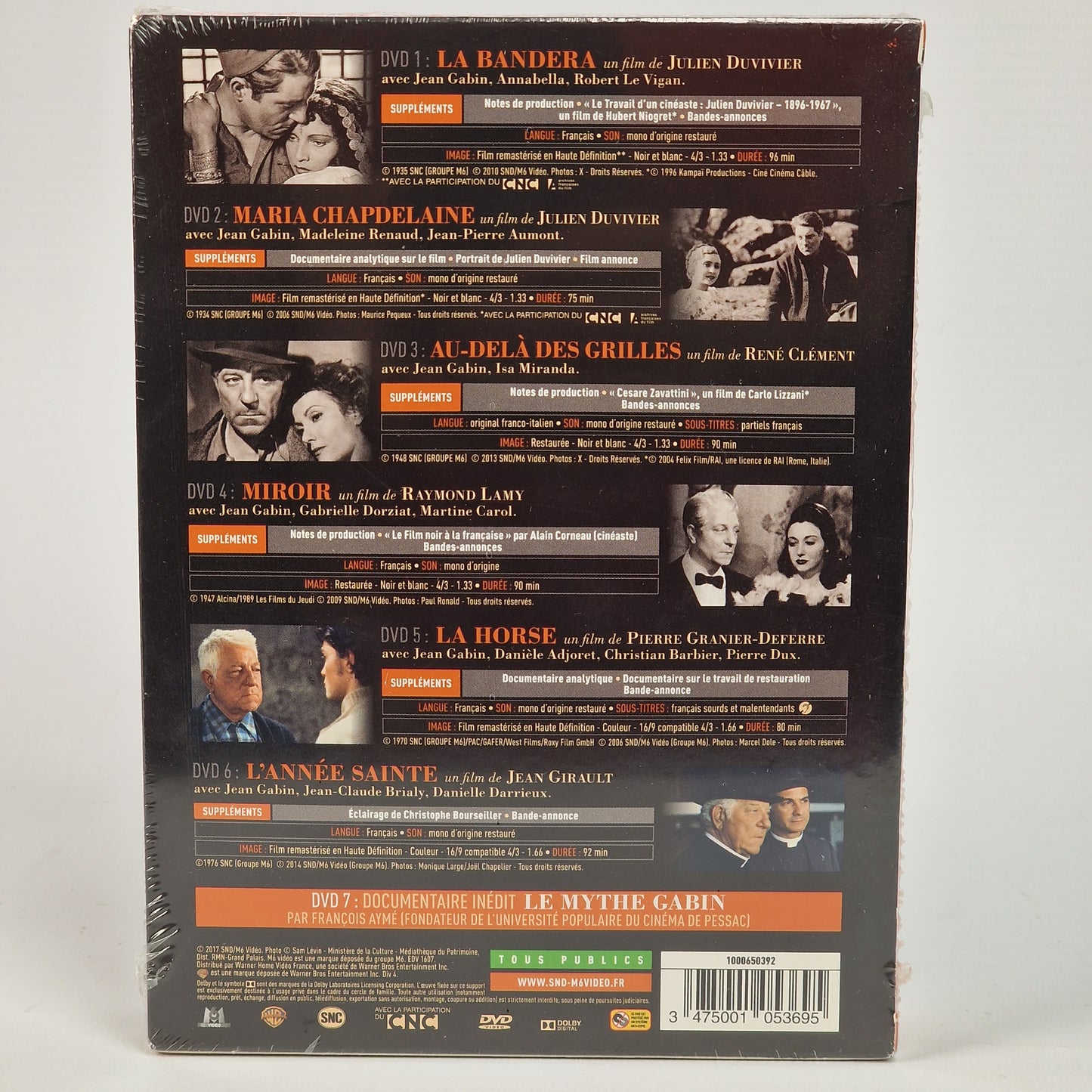 Coffret Jean Gabin 6 films : DVD