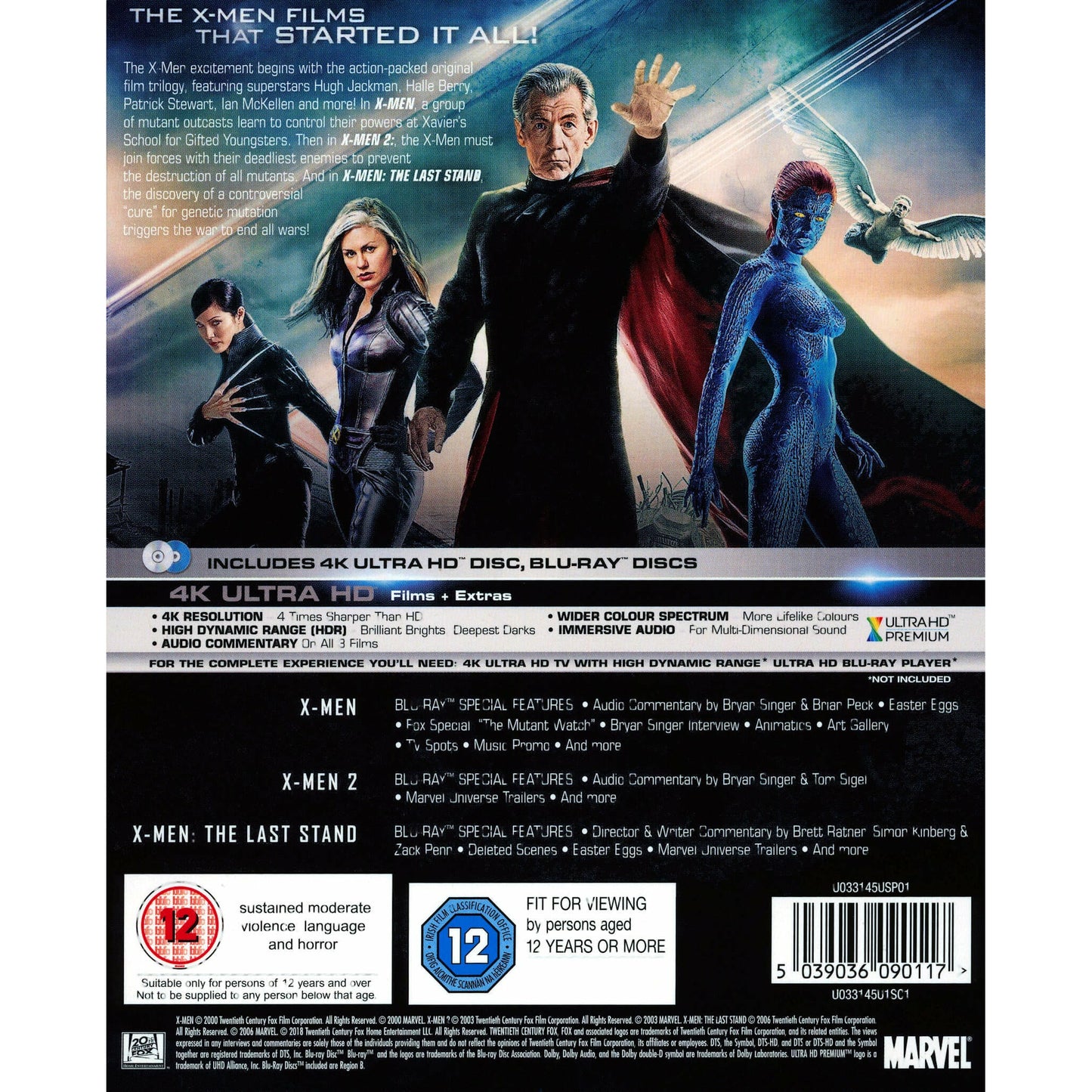 X-Men : 3-Film Collection 4K Ultra HD + Blu-ray DigiPack VF