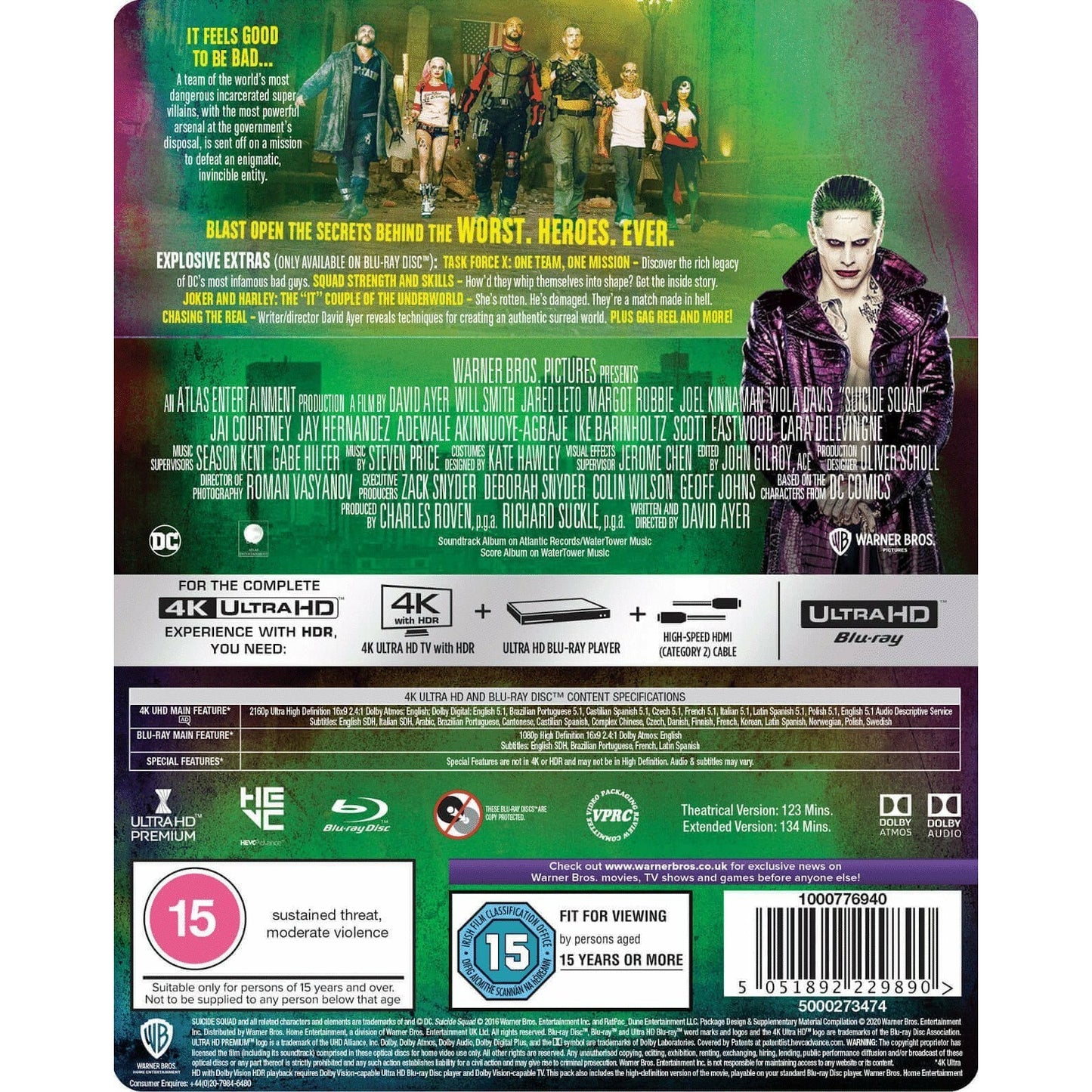 Suicide Squad , 4K Ultra HD VF [Import ]Royaume-Uni, Sans région